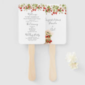 Hochzeitsprogramm für Wasserfarbenbeeren Fächer (Vorne und Hinten)