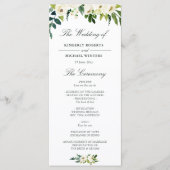 Hochzeitsprogramm für Wasserfarbene Elfenbein Programm (Vorderseite)