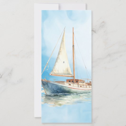 Hochzeitsprogramm für Wasserfarbensegler (Rückseite)