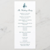 Hochzeitsprogramm für Wasserfarbensegler Programm (Rückseite)