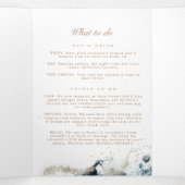 Hochzeitsprogramm für Wasserfarbenwellen Dreifach Gefaltete Einladung (Innenseite Mitte)