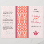 Hochzeitsprogramm für Wassermelonen und Korallenda (Vorderseite)