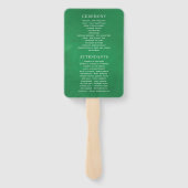 Hochzeitsprogramm für Watercolor Summer Beach Fächer (Rückseite)