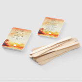 Hochzeitsprogramm für Watercolor Tropical Beach Su Fächer (Non-assembled)