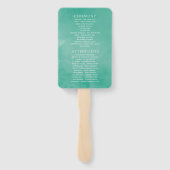 Hochzeitsprogramm für Watercolor Wüstensukkulente Fächer (Rückseite)