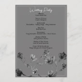 Hochzeitsprogramm für weiche graue Flora Programm (Rückseite)