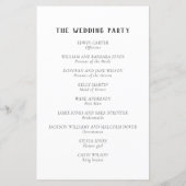 Hochzeitsprogramm für Weinberge in einem malerisch (Rückseite)