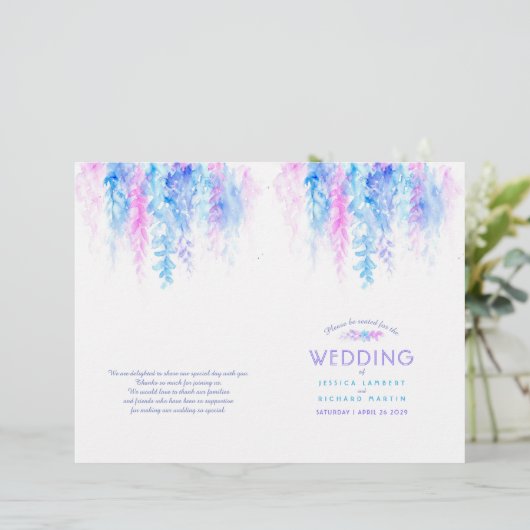 Hochzeitsprogramm für Weintrauben (Stehend Vorderseite)