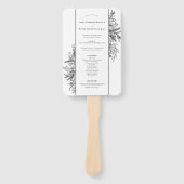 Hochzeitsprogramm für Weiß und Schwarze Grüne Fächer (Vorderseite)