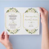Hochzeitsprogramm für Weißblütengold (Hand)