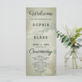 Hochzeitsprogramm für Weiße Flora und Armeen (Stehend Vorderseite)