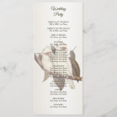 Hochzeitsprogramm für Weiße Vögel Programm (Rückseite)