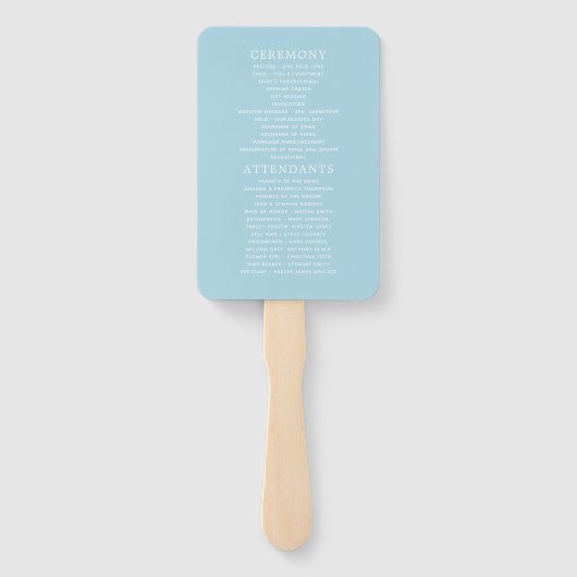 Hochzeitsprogramm für Weißkirschblüten Fächer (Rückseite)