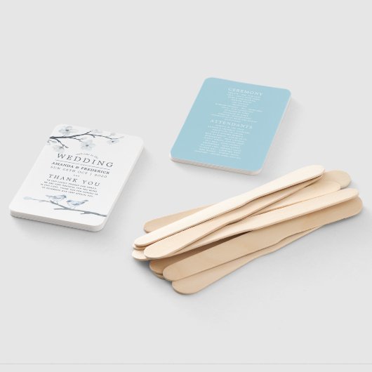 Hochzeitsprogramm für Weißkirschblüten Fächer (Non-assembled)