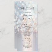 Hochzeitsprogramm für Weißpfirsiche Programm (Vorne/Hinten)