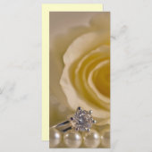 Hochzeitsprogramm für Weißrosen, Ring und Perlen Programm (Vorne/Hinten)