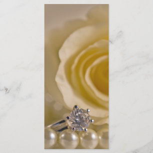 Hochzeitsprogramm für Weißrosen, Ring und Perlen Programm