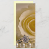 Hochzeitsprogramm für Weißrosen und Perlen Programm (Vorne/Hinten)