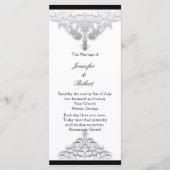 Hochzeitsprogramm für Weißschwarz und Silbermatte Programm (Vorderseite)