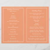 Hochzeitsprogramm für Weißspitzen & Perlen (Rückseite)