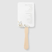Hochzeitsprogramm für Whimsikäre Wildblume Fächer (Vorderseite)