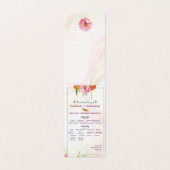 Hochzeitsprogramm für Wildblumen (Außenseite Aufgefaltet)