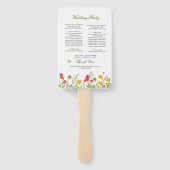 Hochzeitsprogramm für Wildblumen Fächer (Rückseite)