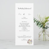 Hochzeitsprogramm für Wildblumen, nach Maß (Stehend Vorderseite)