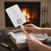Hochzeitsprogramm für Wildblumen, nach Maß Fächer
