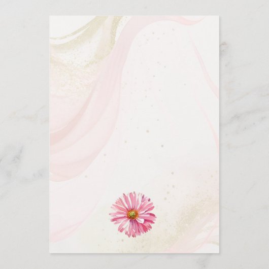 Hochzeitsprogramm für Wildblumen Programm (Rückseite)