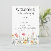 Hochzeitsprogramm für Wildblumen Programm (Stehend Vorderseite)