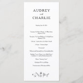 Hochzeitsprogramm für Wildblumen Programm (Vorderseite)