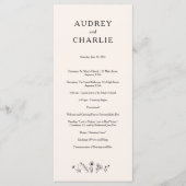 Hochzeitsprogramm für Wildblumen Programm (Vorderseite)