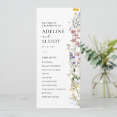 Hochzeitsprogramm für Wildblumen Programm (Stehend Vorderseite)