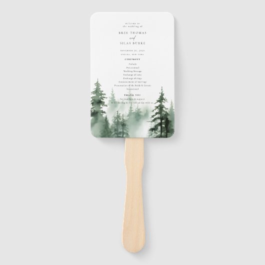 Hochzeitsprogramm für Wildwälder Fächer (Vorderseite)