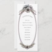 Hochzeitsprogramm für Winter-Blume Einladung (Rückseite)