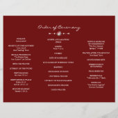 Hochzeitsprogramm für Winter-Blumenreath Tri+Fold (Hinten)