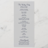 Hochzeitsprogramm für Winterbaumen Programm (Rückseite)