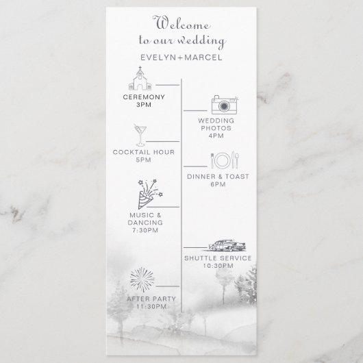 Hochzeitsprogramm für Winterbergwald Programm (Vorderseite)