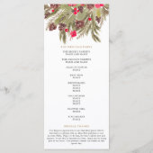 Hochzeitsprogramm für Winterpine Programm (Rückseite)