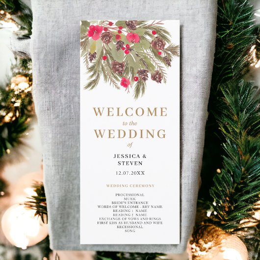 Hochzeitsprogramm für Winterpine Programm