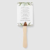 Hochzeitsprogramm für Winterwald-Button Fächer (Rückseite)