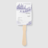 Hochzeitsprogramm für Winterwald Fächer (Vorderseite)