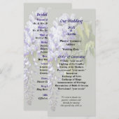 Hochzeitsprogramm für Wisteria und Blätter Programm (Vorne/Hinten)