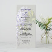Hochzeitsprogramm für Wisteria und Blätter Programm (Stehend Vorderseite)