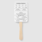 Hochzeitsprogramm für Zeitungen Fächer (Rückseite)