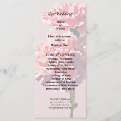 Hochzeitsprogramm für zwei rosa Nelken Programm (Vorderseite)