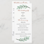 Hochzeitsprogramm für Zweigstellen Programm (Vorne/Hinten)