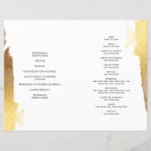HOCHZEITSPROGRAMM gebürstete Schrift Luxus vergold (Rückseite)