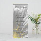 Hochzeitsprogramm Gelb und Grau Programm (Stehend Vorderseite)
